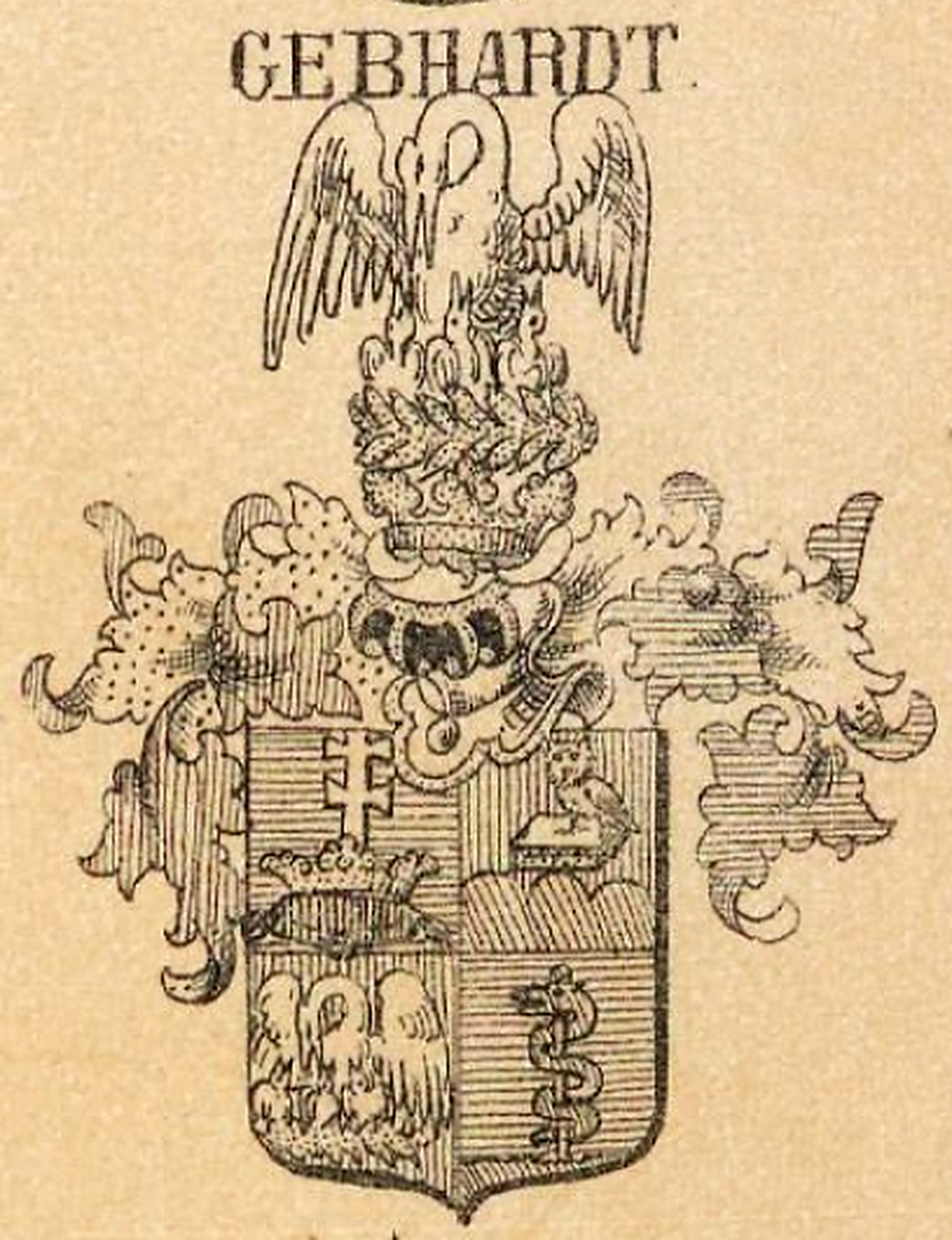 The historical Gebhardt coat of arms